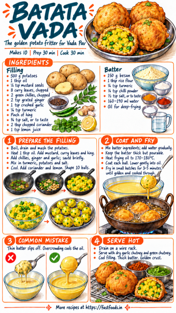 Batata Vada illustrated guide