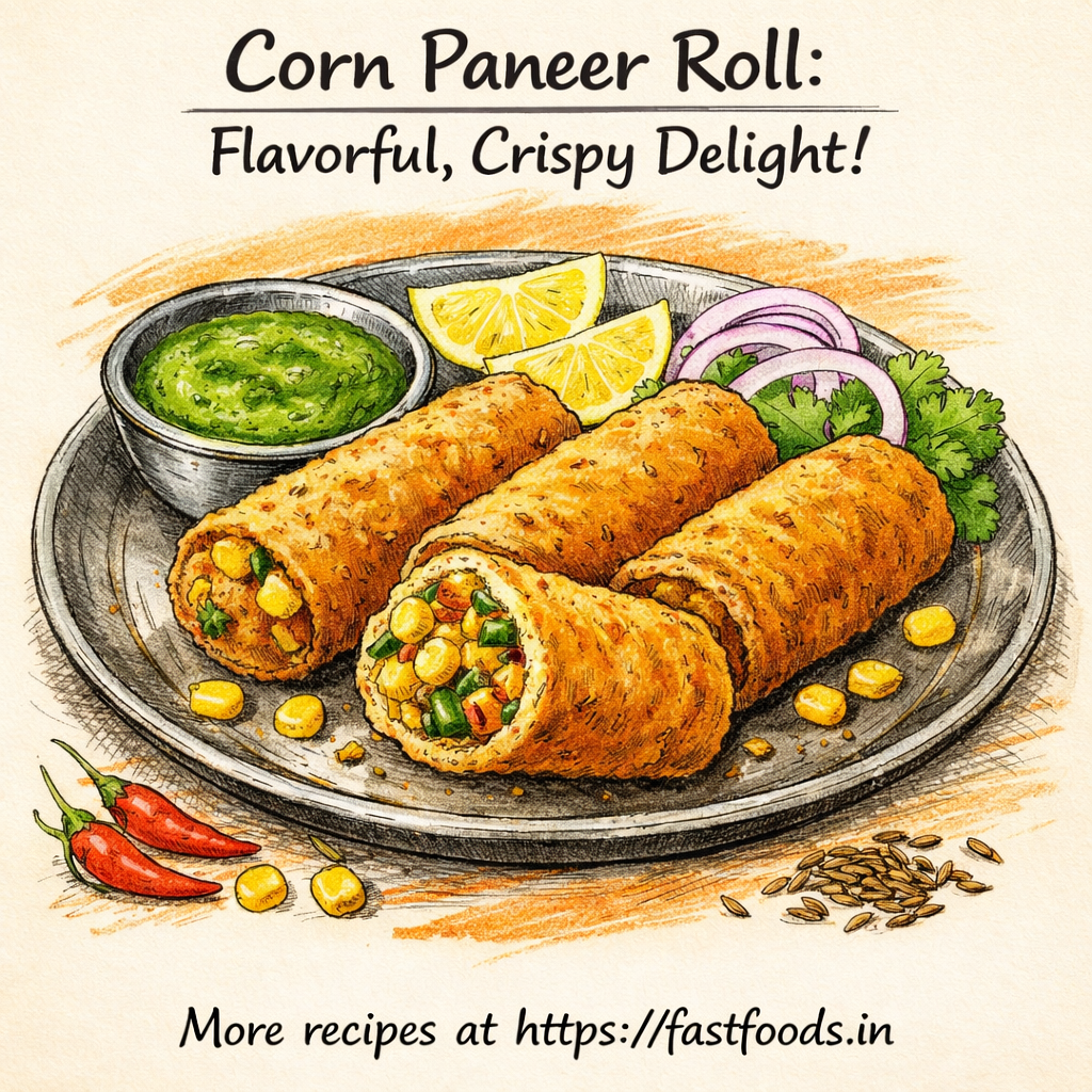 Corn Paneer Roll