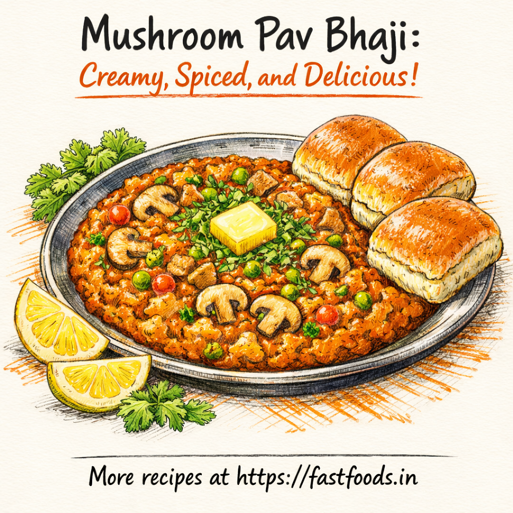Mushroom Pav Bhaji