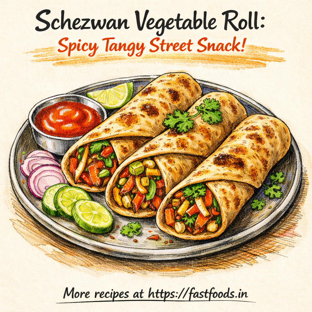 Schezwan Vegetable Roll
